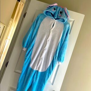 Plush Blue Elephant Onesie Costume ~ Size Small